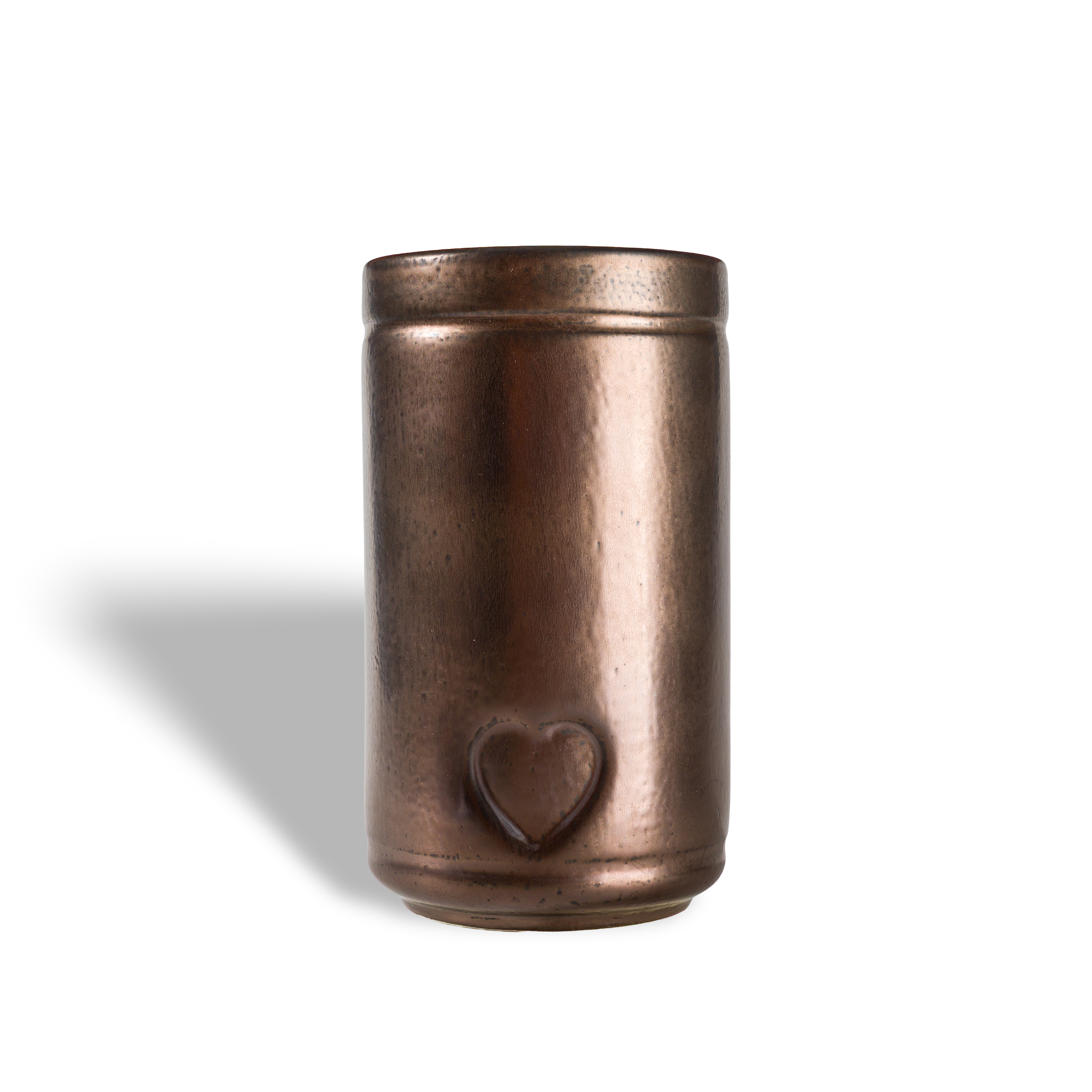 Bronze Cylinder Urn ceramic pet urn, 1300 ml