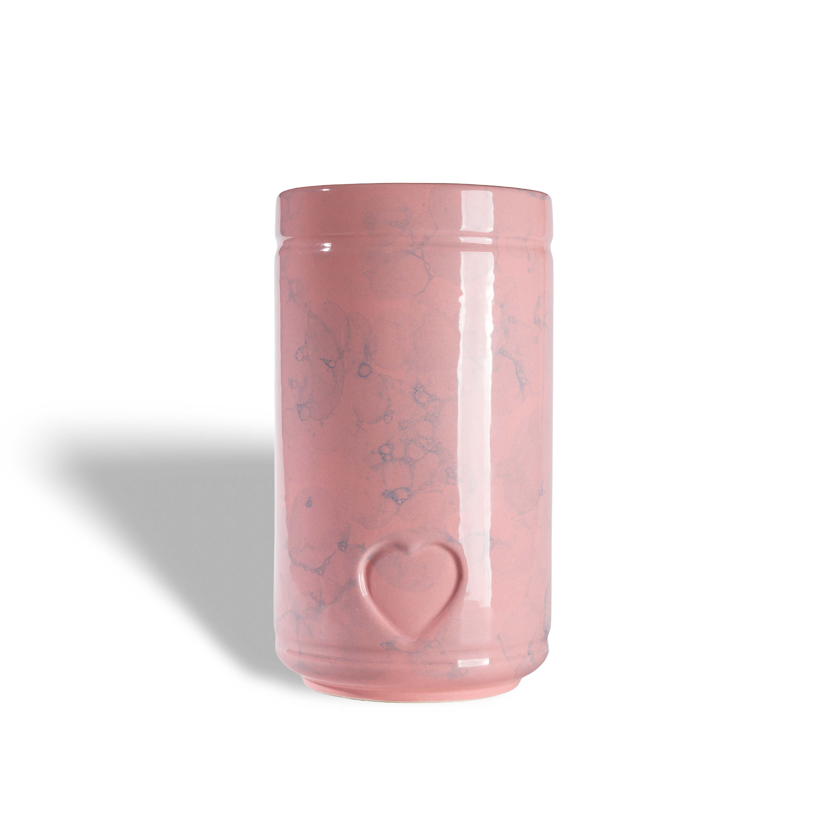 Blush marble Cylinder Urn ceramic pet urn, 1300 ml