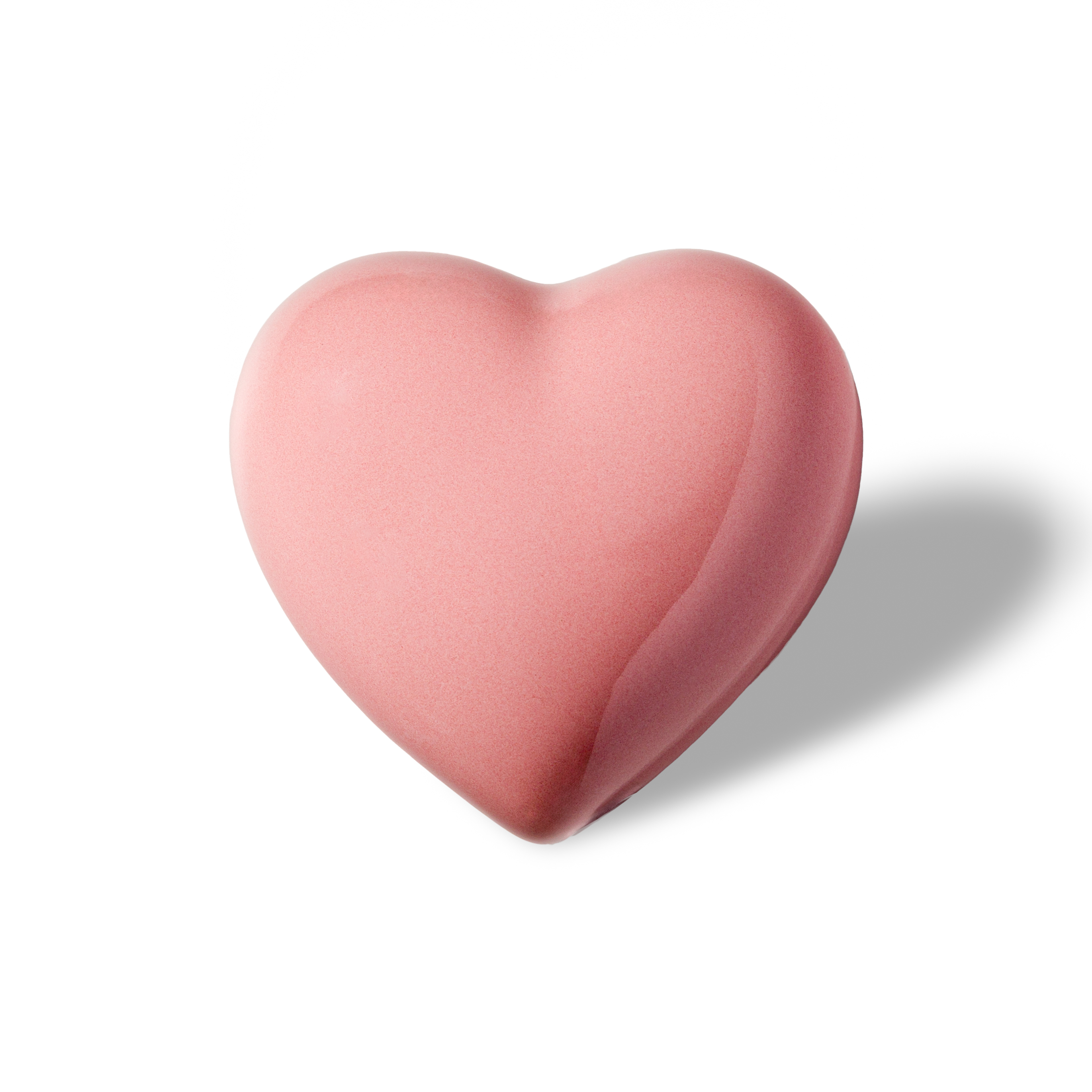 Blush pink Small Heart Regular ceramic pet urn, 50 ml
