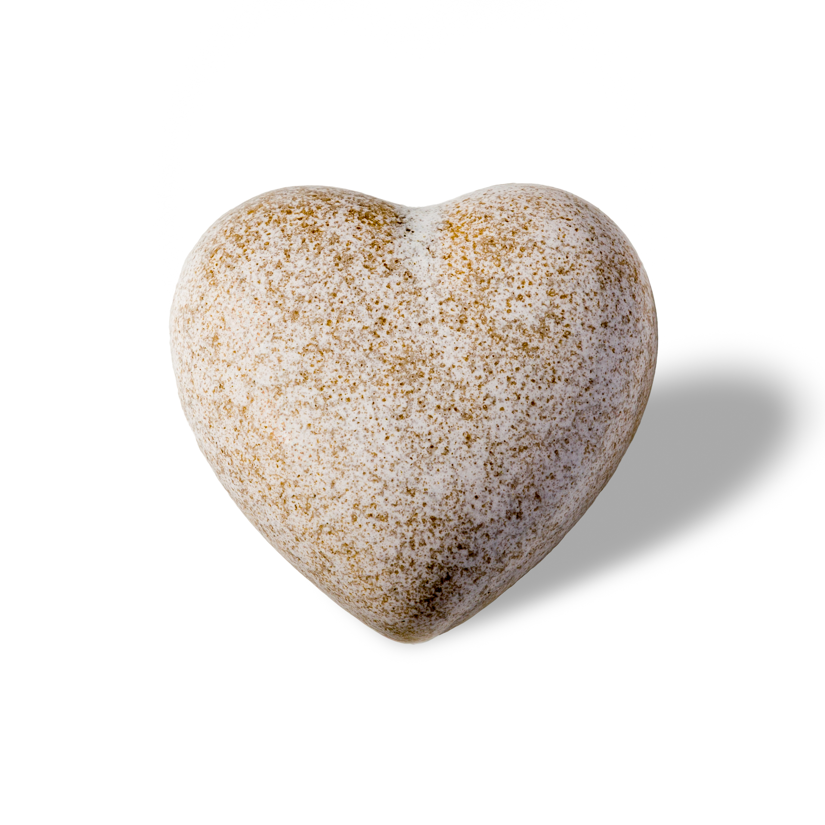 Sand speckle Small Heart Regular ceramic pet urn, 50 ml