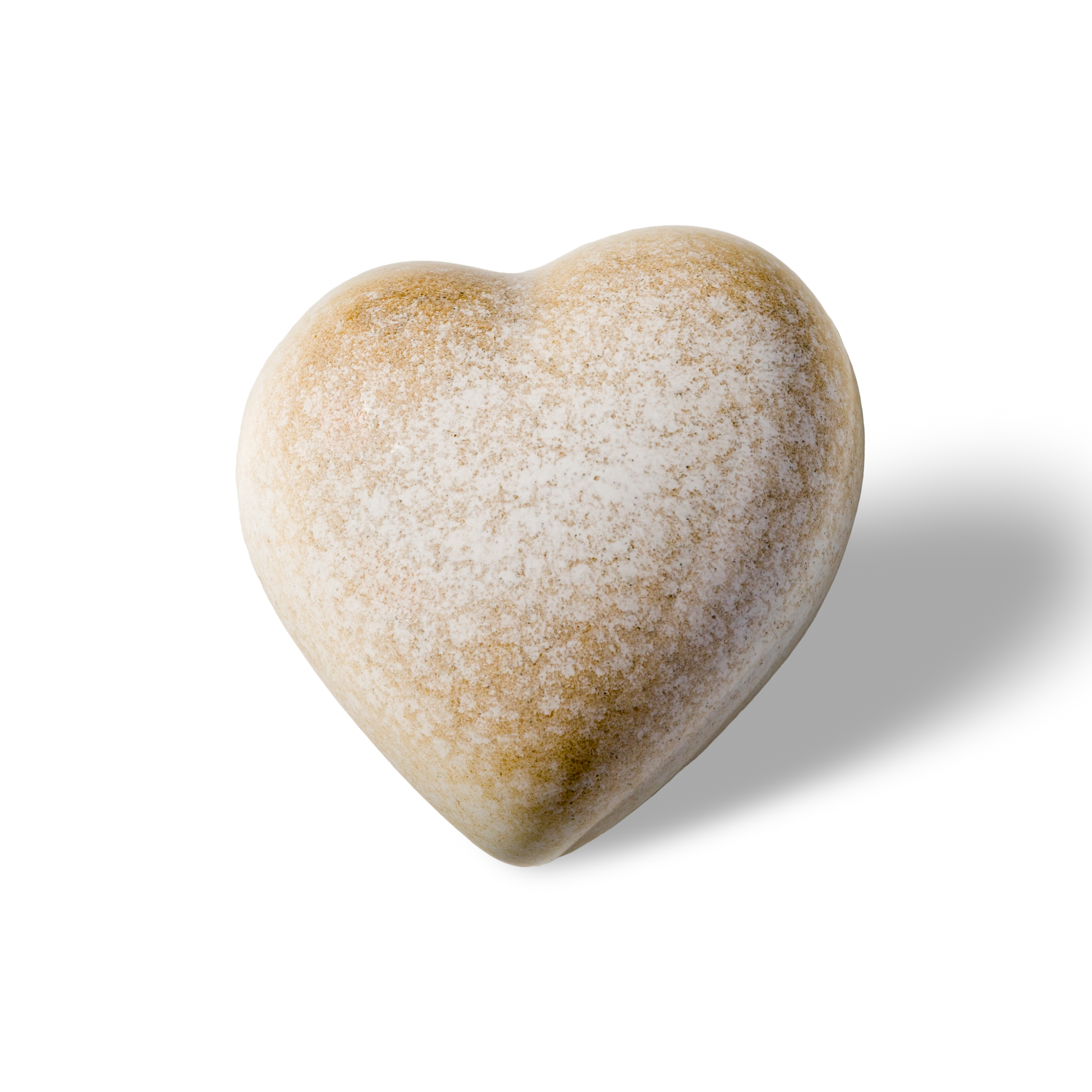 Sand speckle Small Heart Teardrop ceramic pet urn, 50 ml