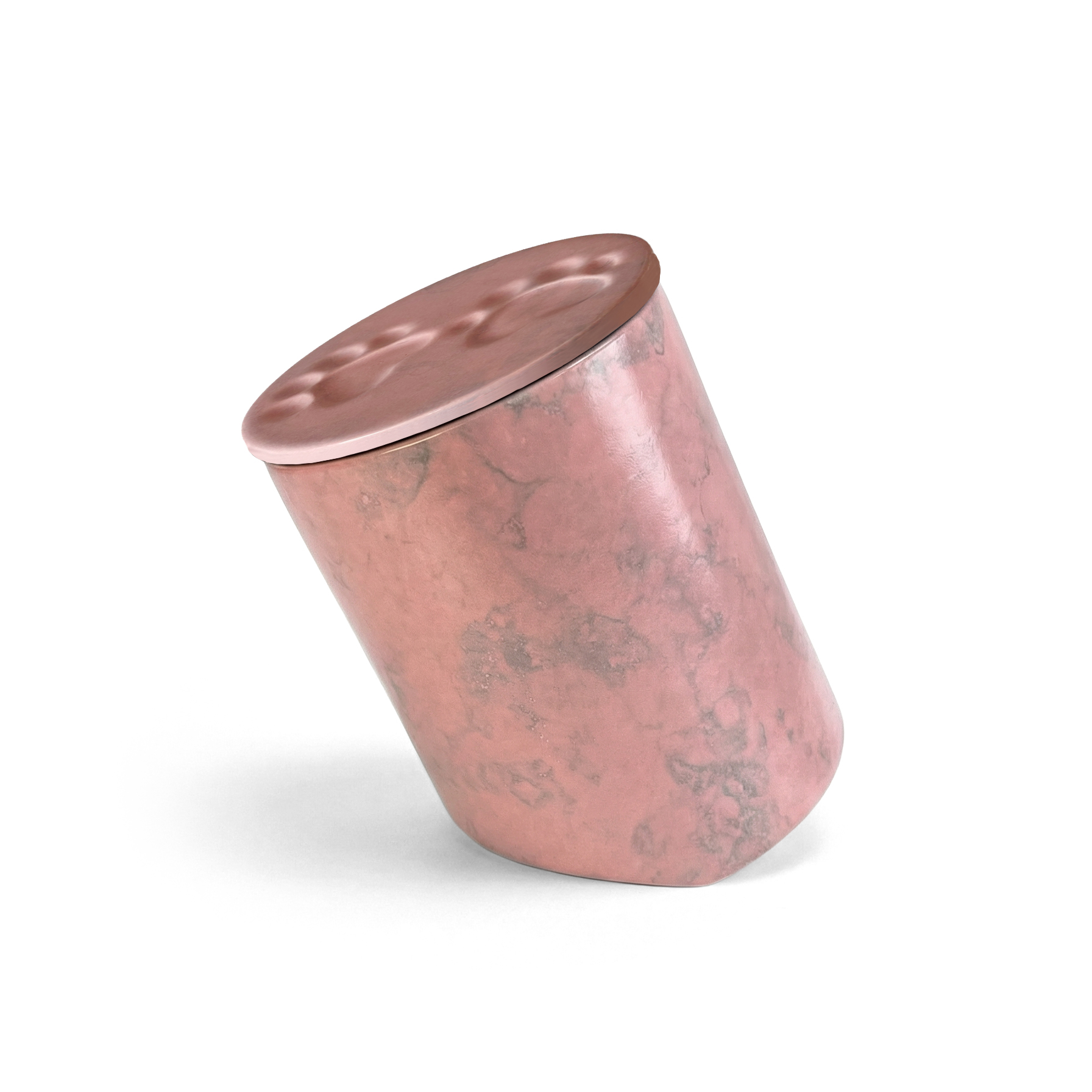 Blush marble Sunset Double-Side Urn ceramic pet urn, 450 ml