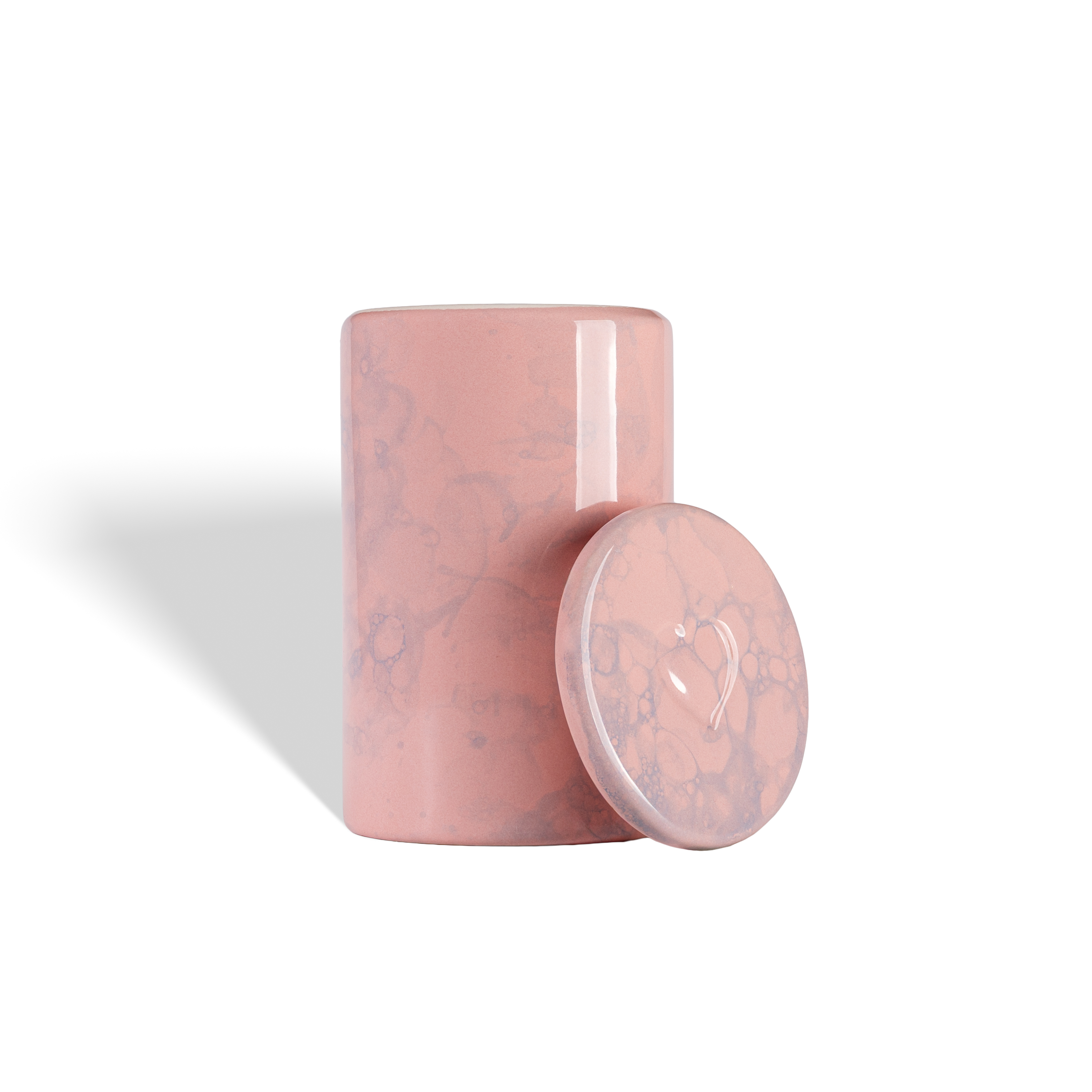 Blush marble Tealight Combo Urn ceramic pet urn, 200 ml