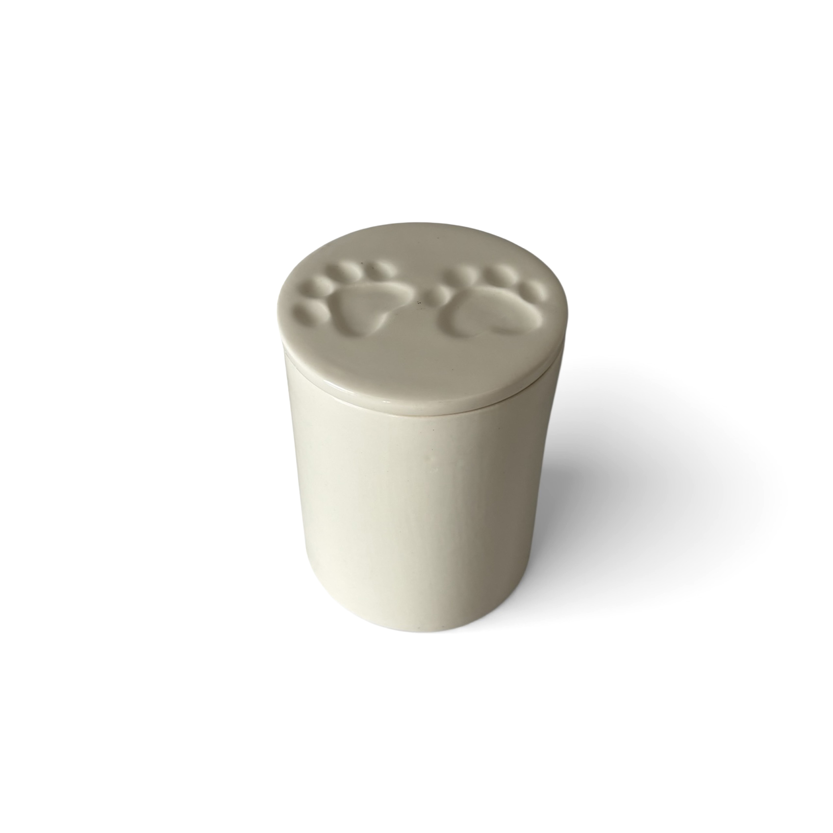Ivory Two Paws Urn ceramic pet urn, 500 ml